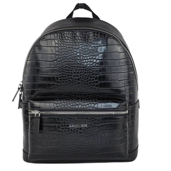 Michael Kors Other - NWT Michael Kors Men's Cooper Crocodile Black Embossed Leather Shoulder Backpack